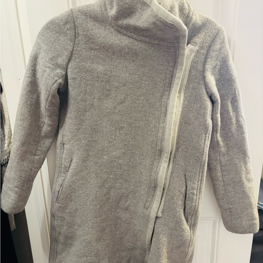 Babaton Gray Jacket Asymmetrical Zip